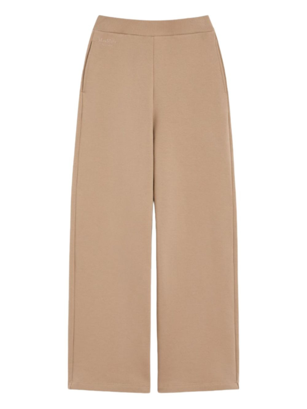 embroidered-pocket wide-leg trousers - 5