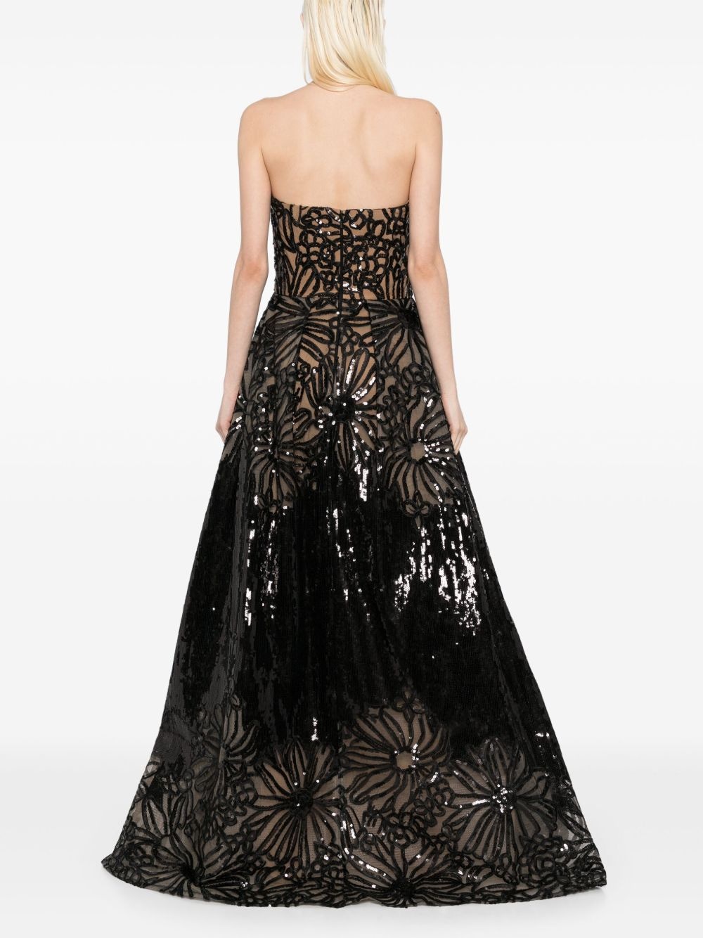sequin-embroidered gown - 4