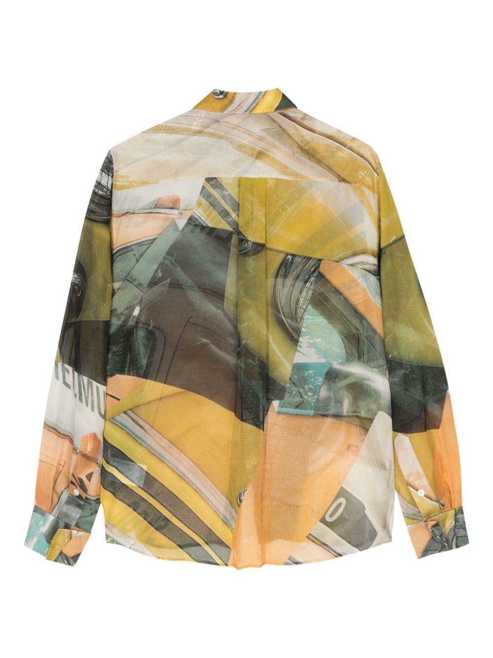 graphic-print silk shirt - 2