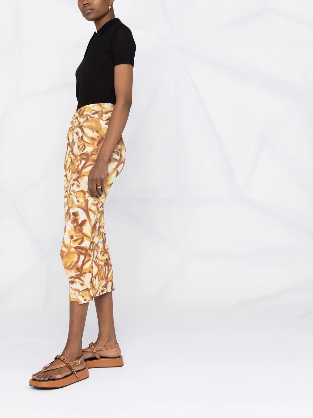 semi-sheer knitted polo shirt - 6