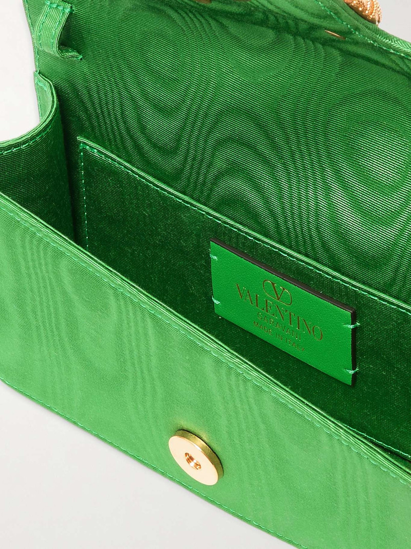 Locò embellished moire clutch 5