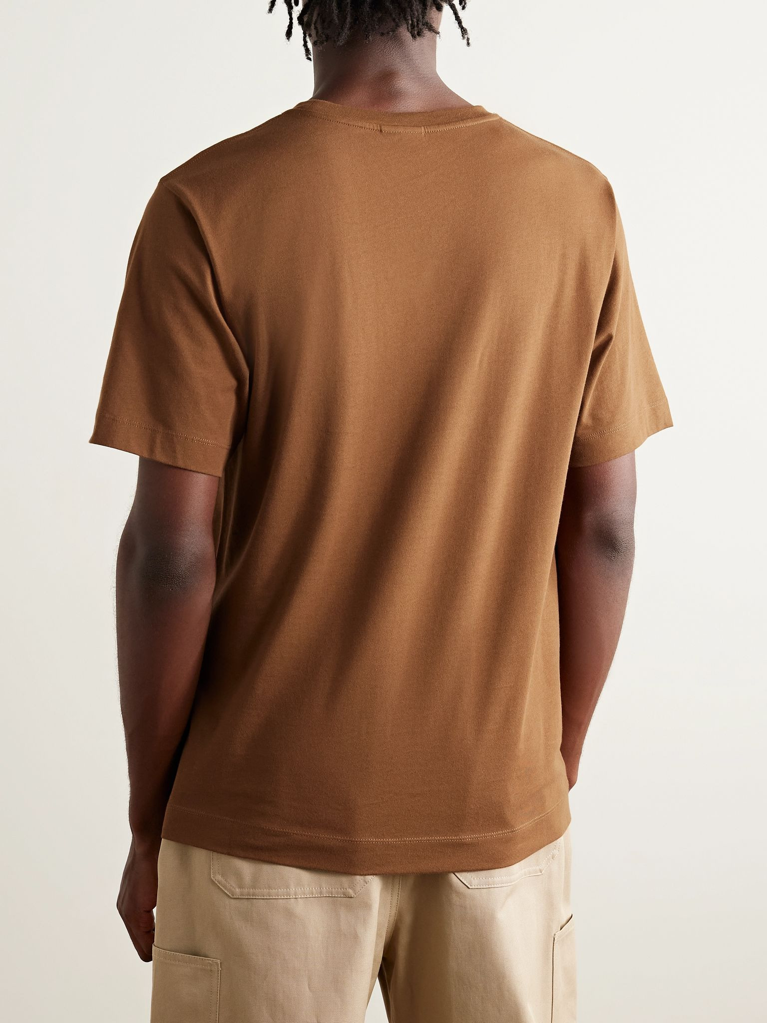 Cotton-Jersey T-Shirt Brown - 4