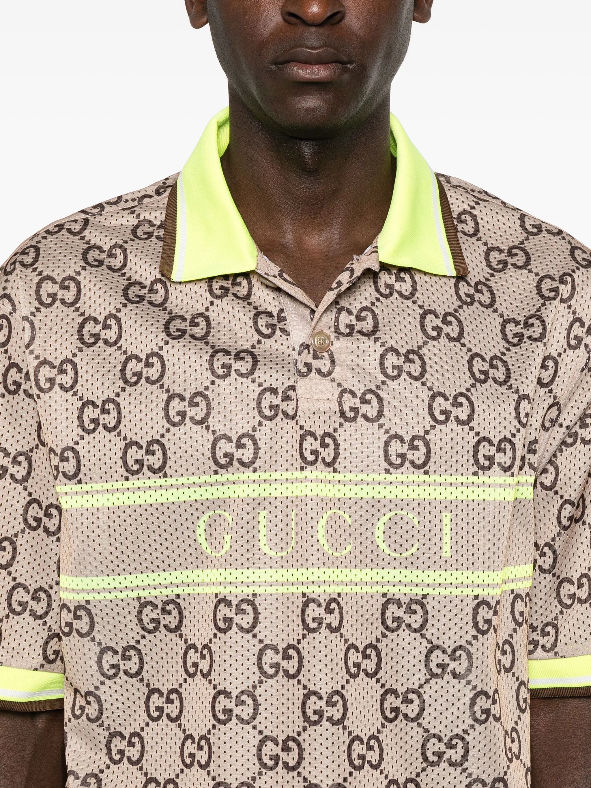 GG Supreme Perforated Polo Shirt - 4