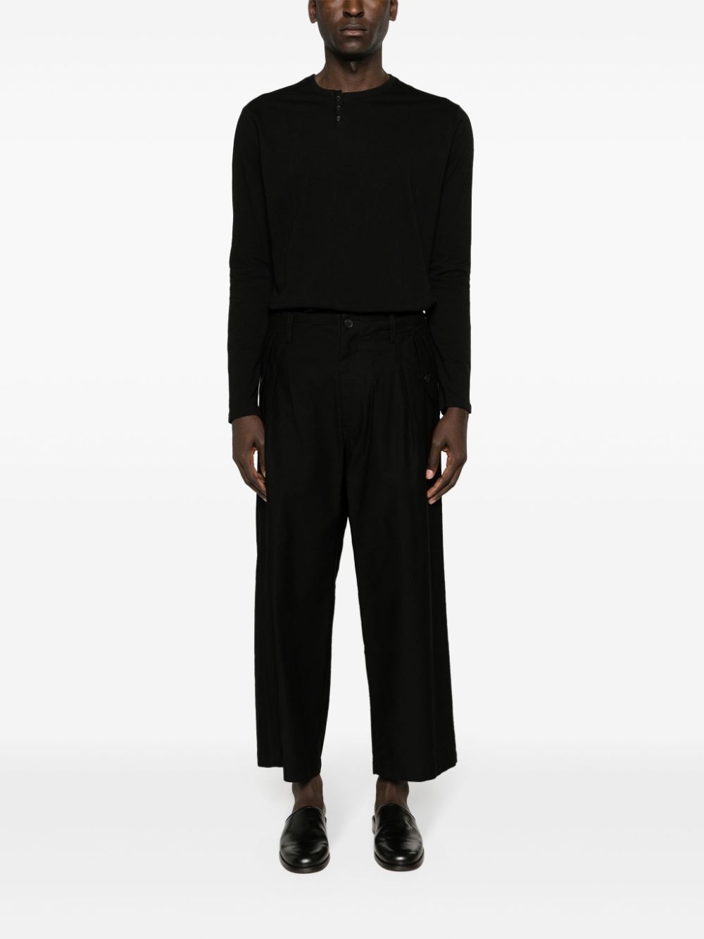 M-Front 1 Tuck cropped trousers - 2