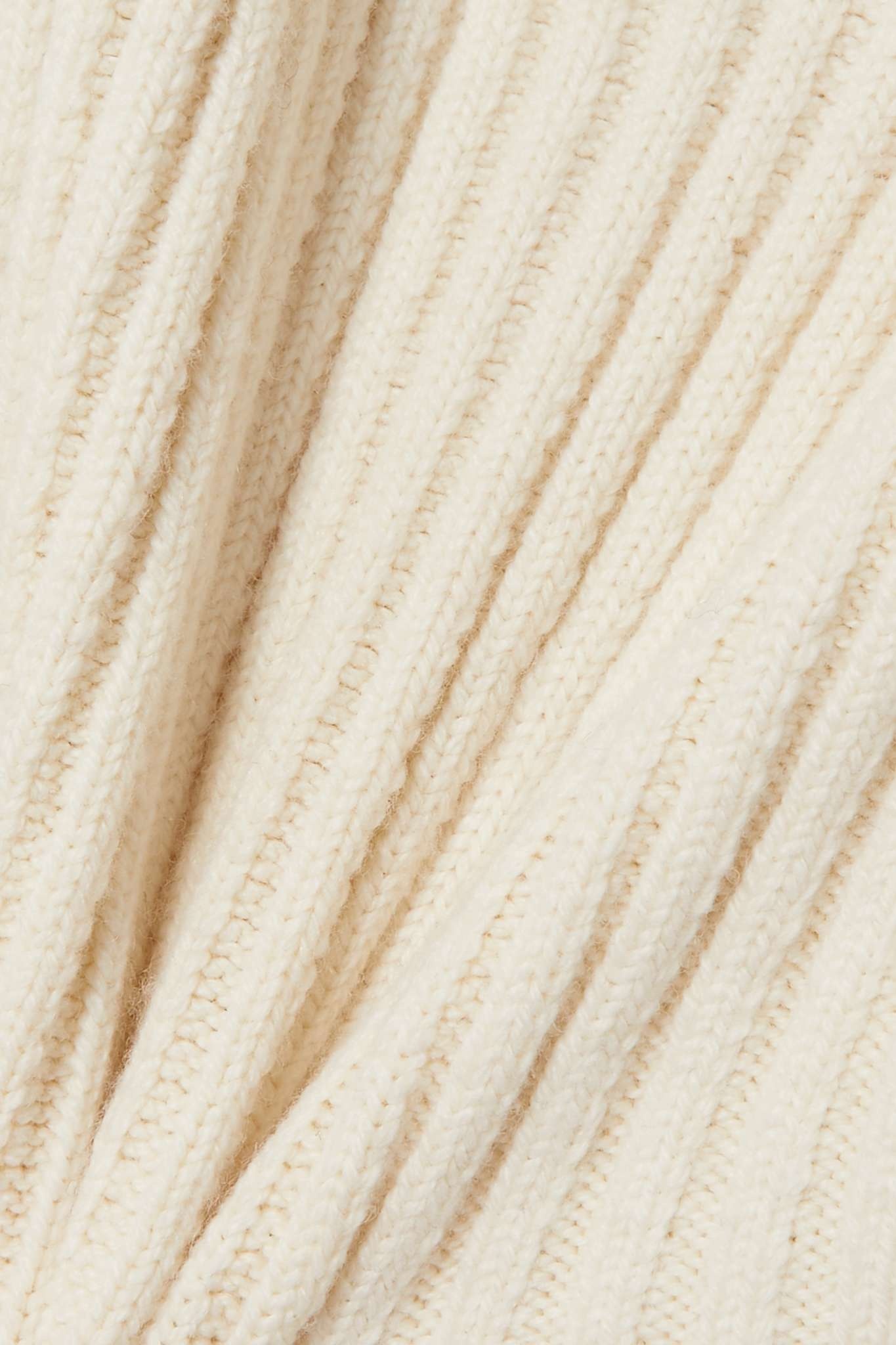 Ribbed wool and cashmere-blend sweater - 5