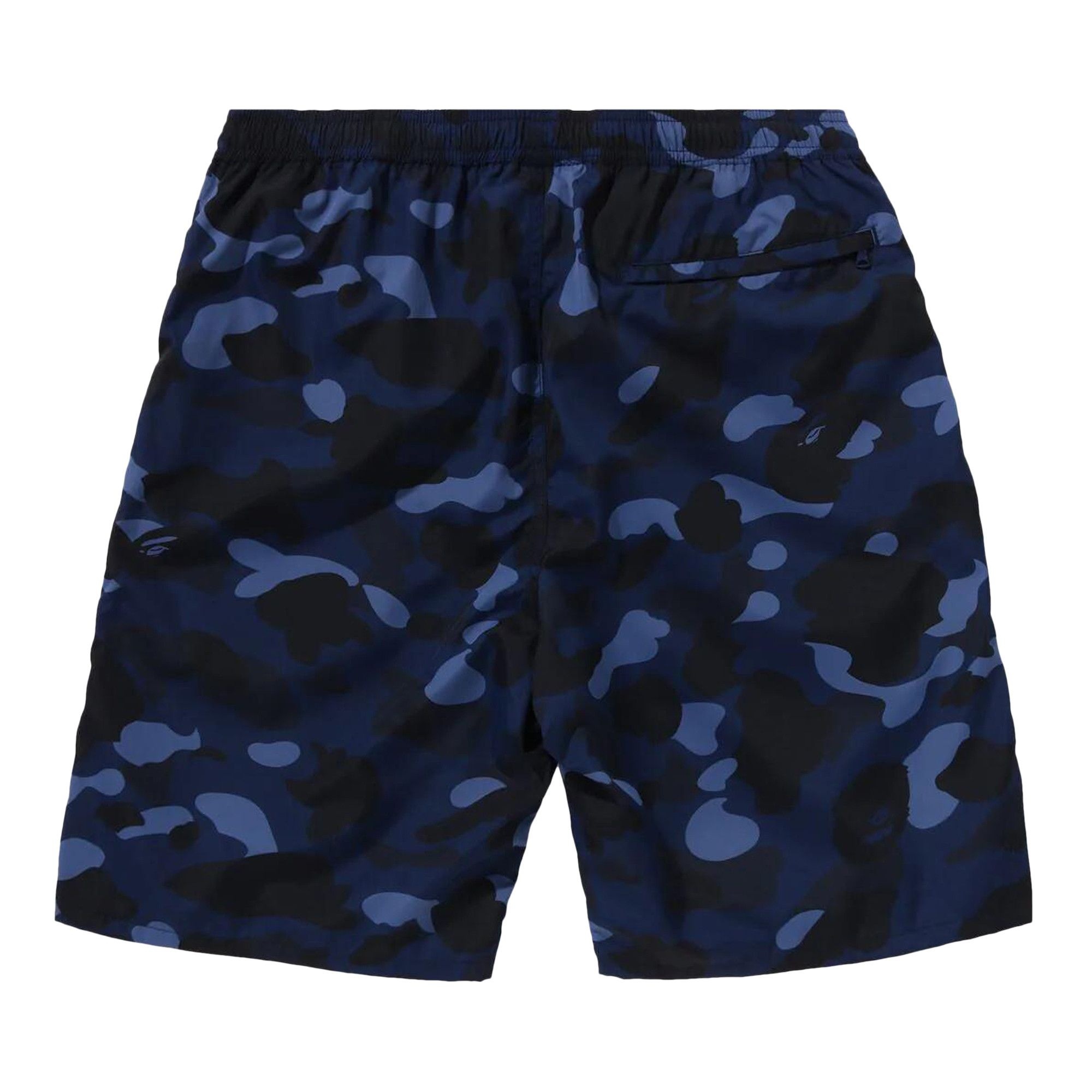 BAPE Color Camo Ape Head One Point Beach Shorts 'Navy' - 2