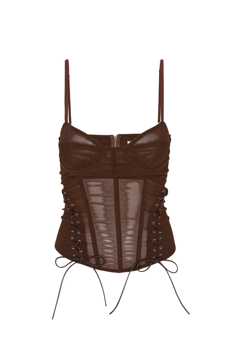 miaou CHRISTINA CORSET - CHOCOLATE outlook