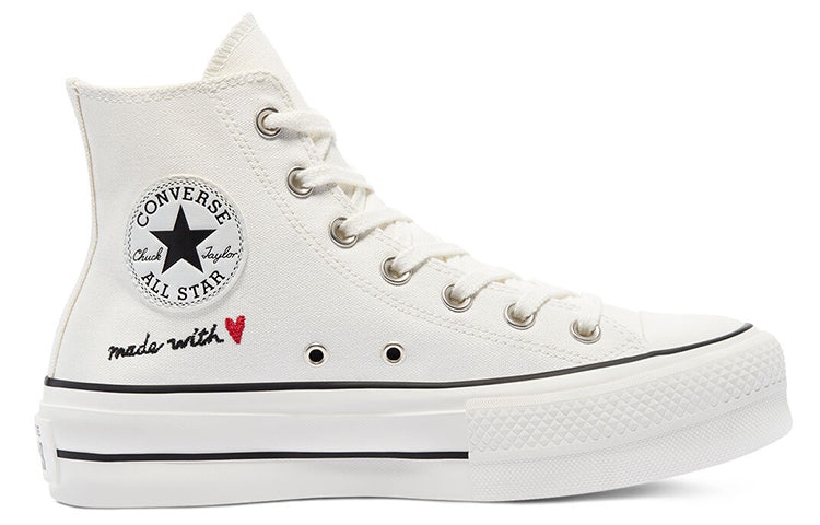 (WMNS) Converse Chuck Taylor All Star Lift High 'Valentine's Day - Vintage White' 571119C - 2