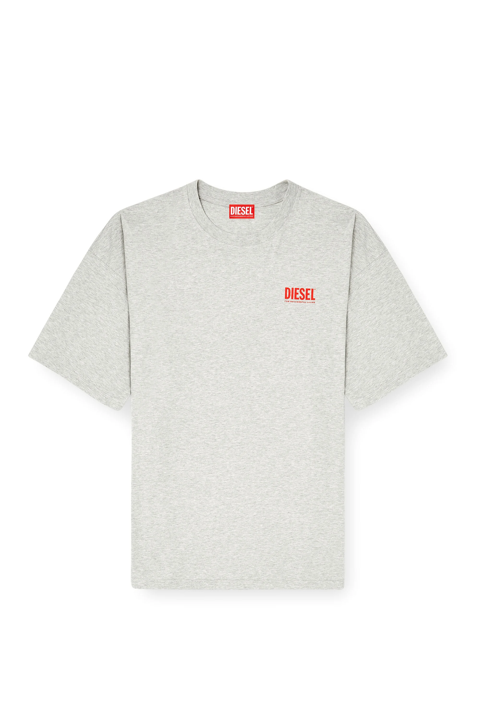 COTTON T-SHIRT WITH DIESEL BISCOTTO PRINT - 1