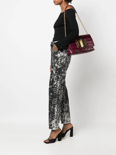 TOM FORD crocodile-effect clutch bag outlook