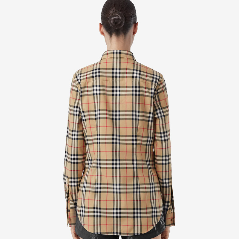 Button-down Collar Vintage Check Cotton Shirt 3