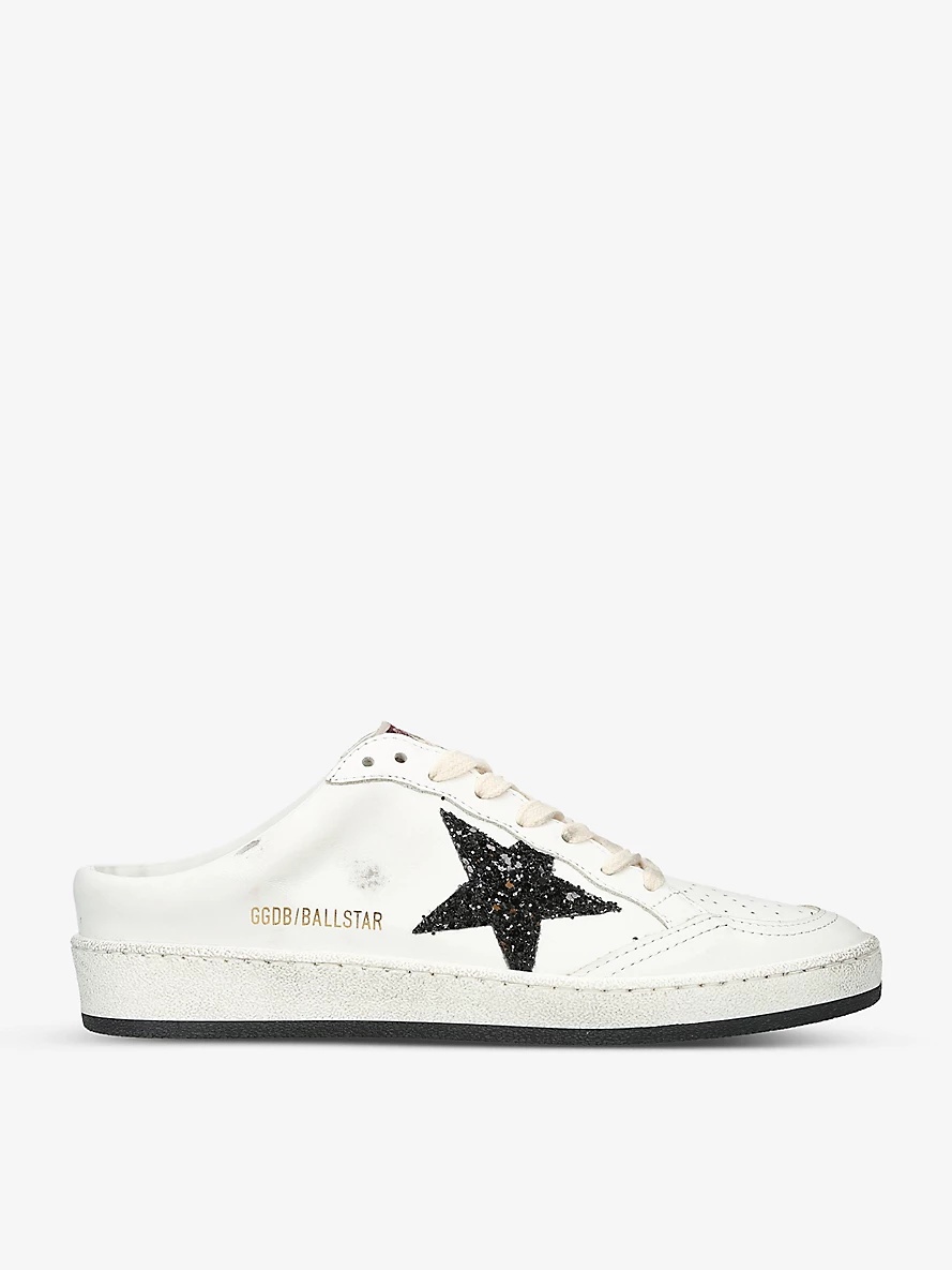 Ballstar 10283 logo-print faux-leather low-top slip-on trainers - 1