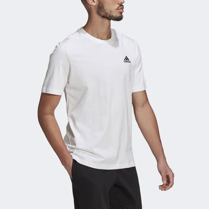 adidas adidas Athleisure Casual Sports Running Training Round Neck Short Sleeve White GK9640 outlook