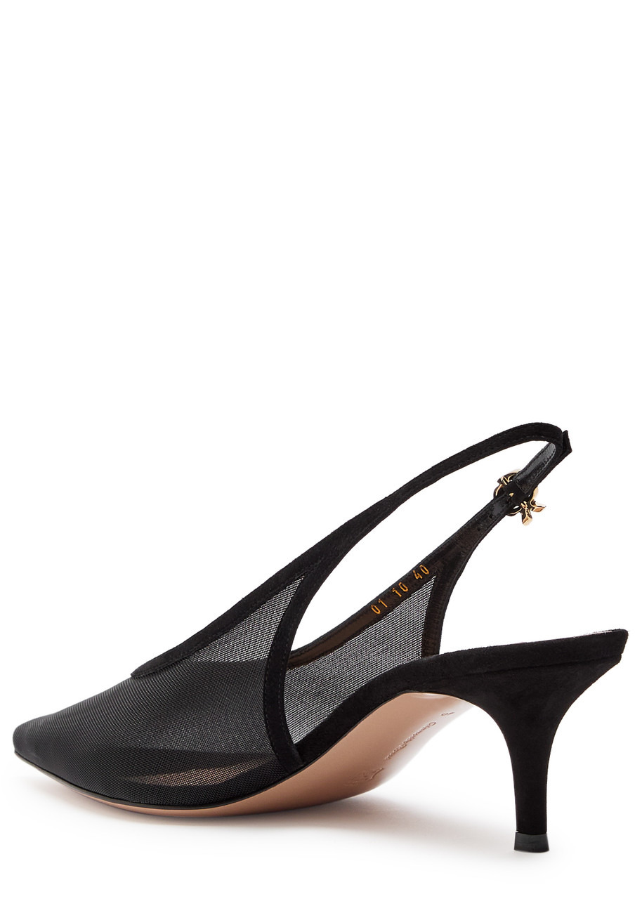 Gianvito Rossi 60 Mesh Slingback Pumps - 2