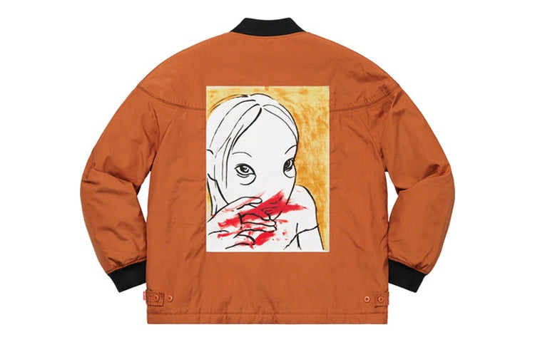 Supreme Mug Shot Crew Jacket 'Burnt Orange' SUP-FW19-388 - 2