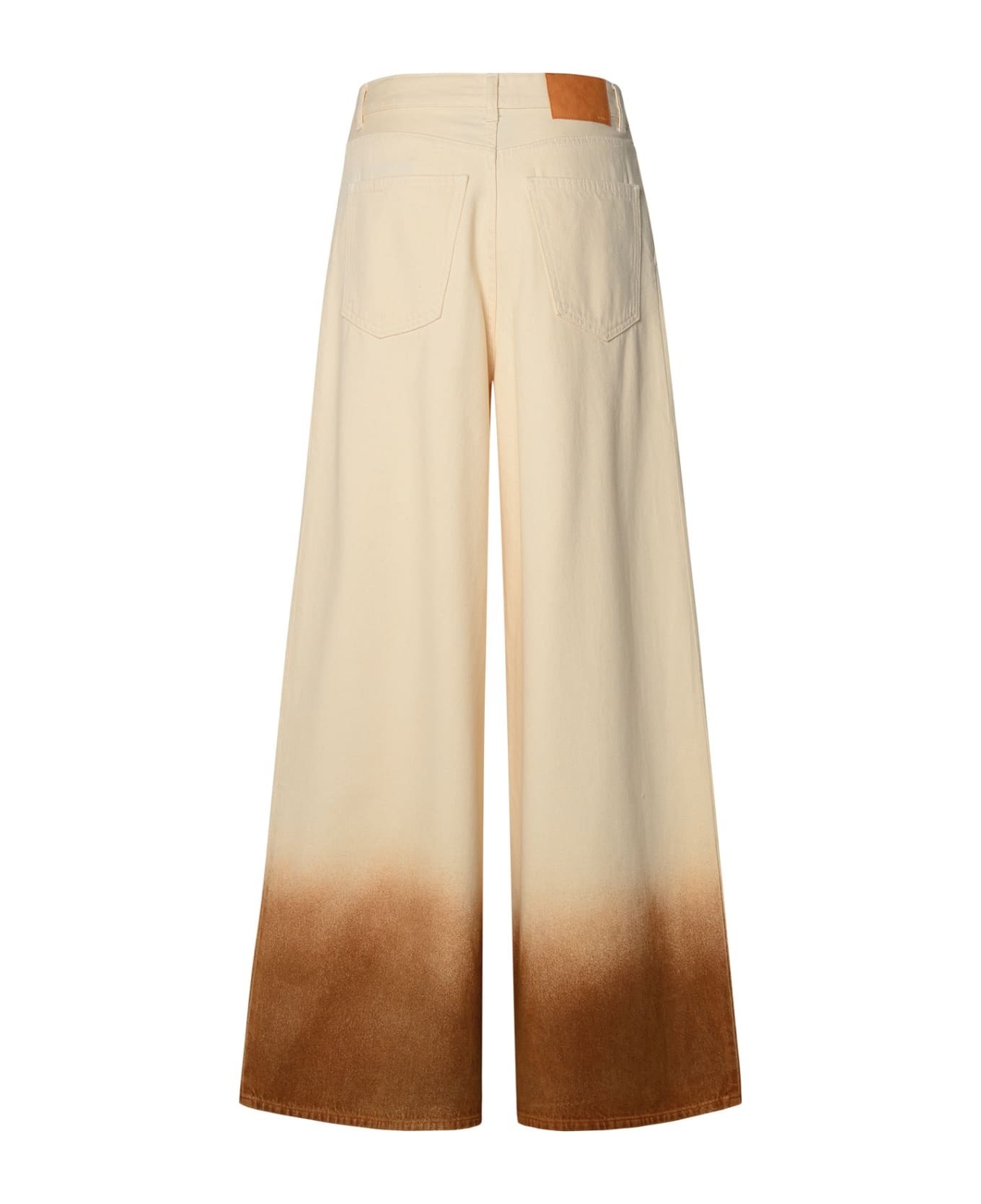 Cream Cotton Pants - 3
