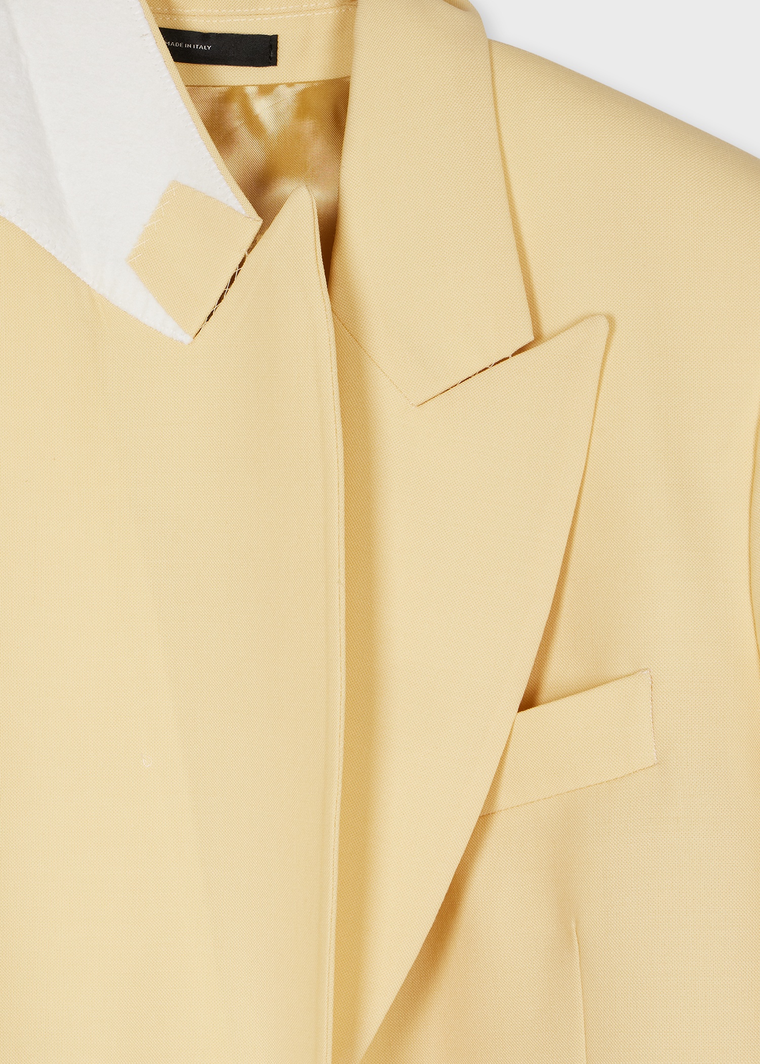 Women's Buttercup Yellow Wool Blazer - 2