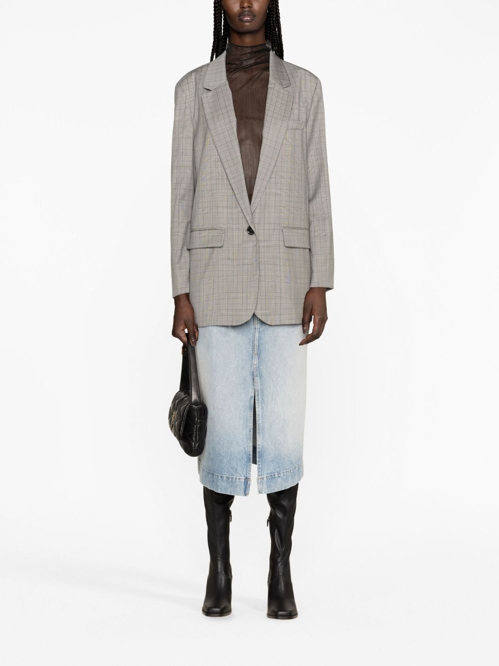 Kenzy checked virgin-wool blazer - 2