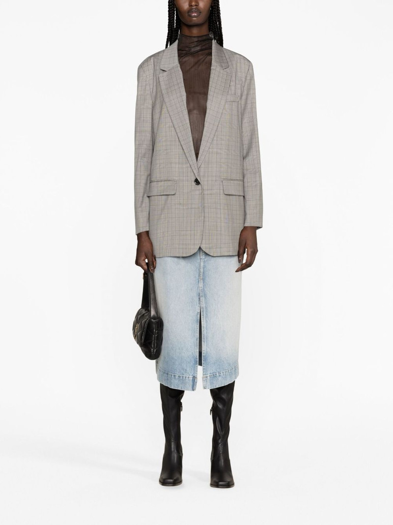 Isabel Marant Kenzy checked virgin-wool blazer outlook