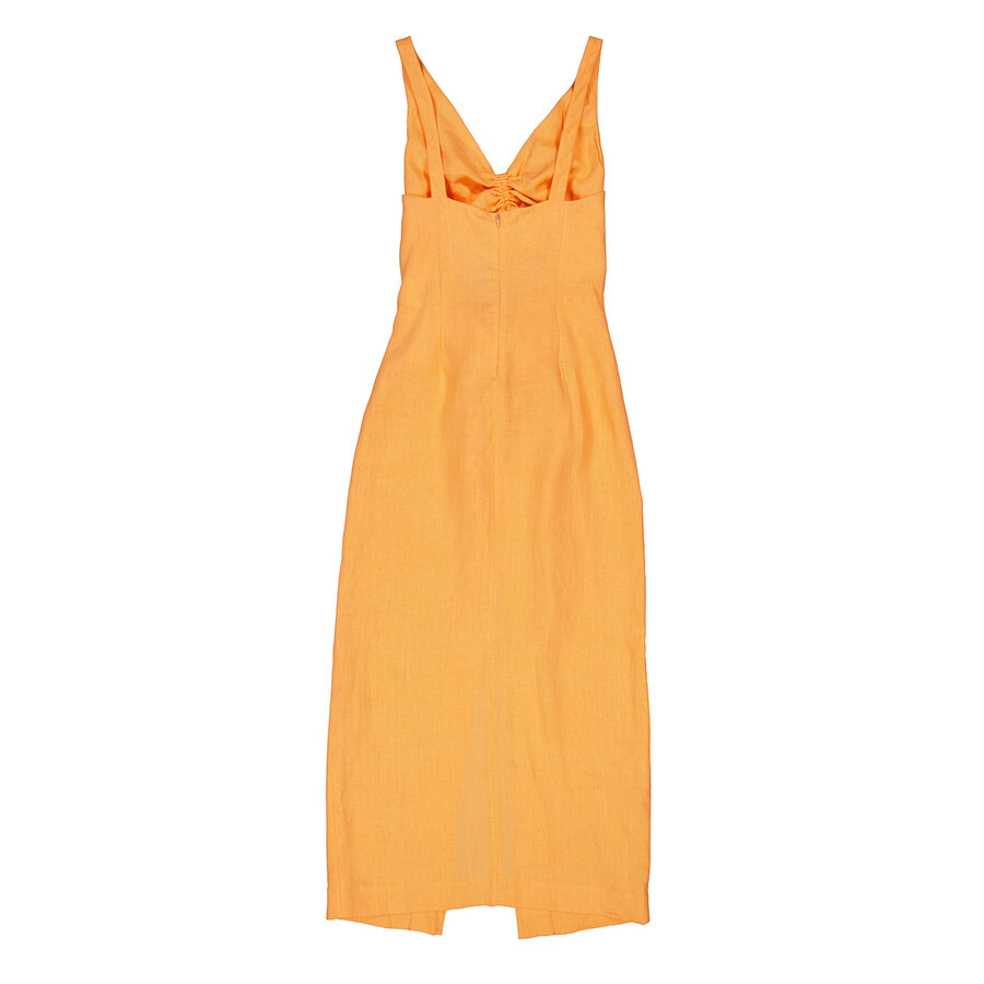 Nanushka Draped Linen Midi Dress - 7
