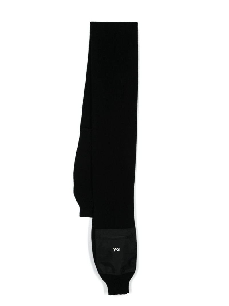 logo-print sleeve scarf 1