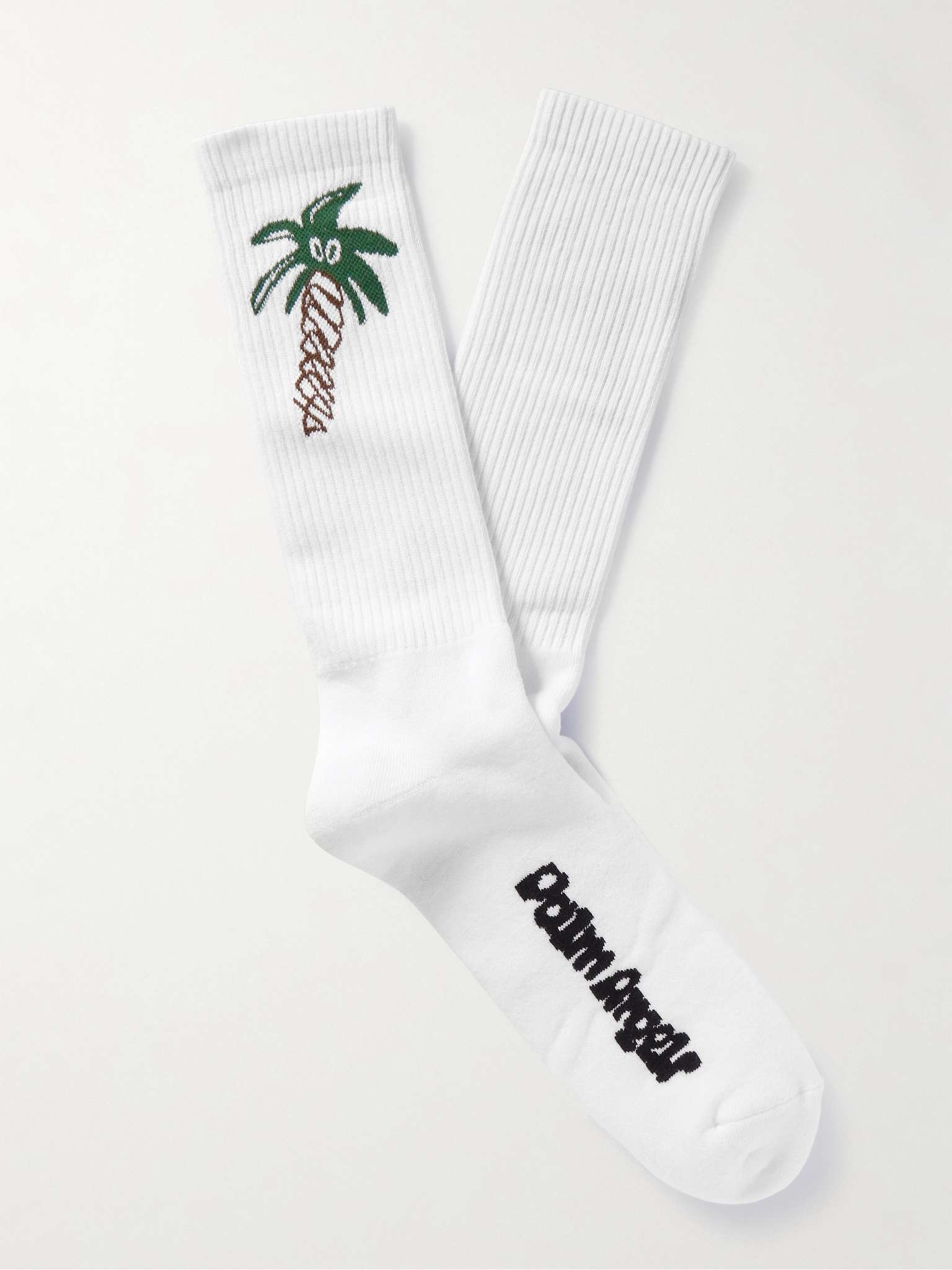 Intarsia Cotton-Blend Socks - 1