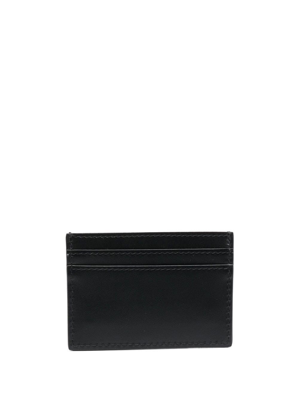 leather logo-lettering cardholder - 2