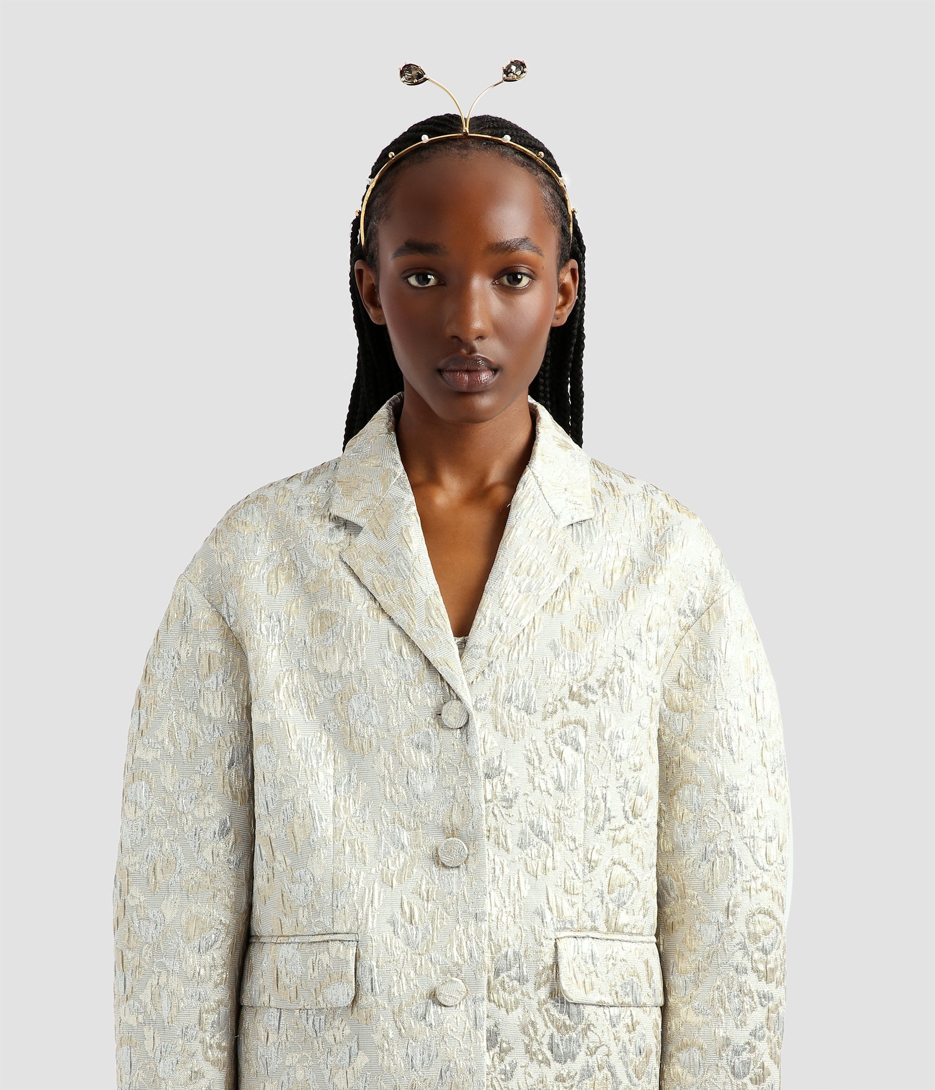SINGLE BREASTED CROPPED JACKET - 3