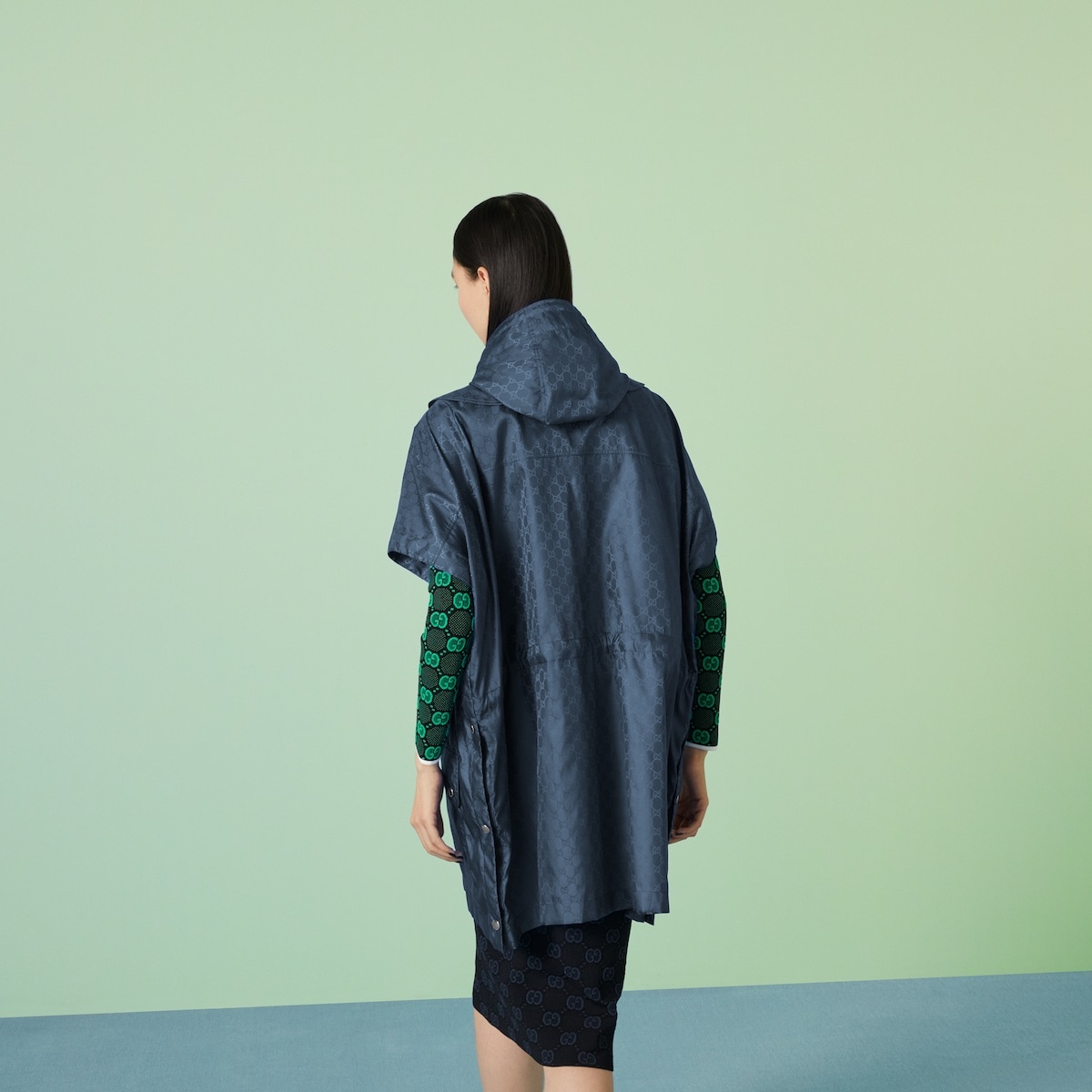 GG nylon jacquard hooded jacket - 6