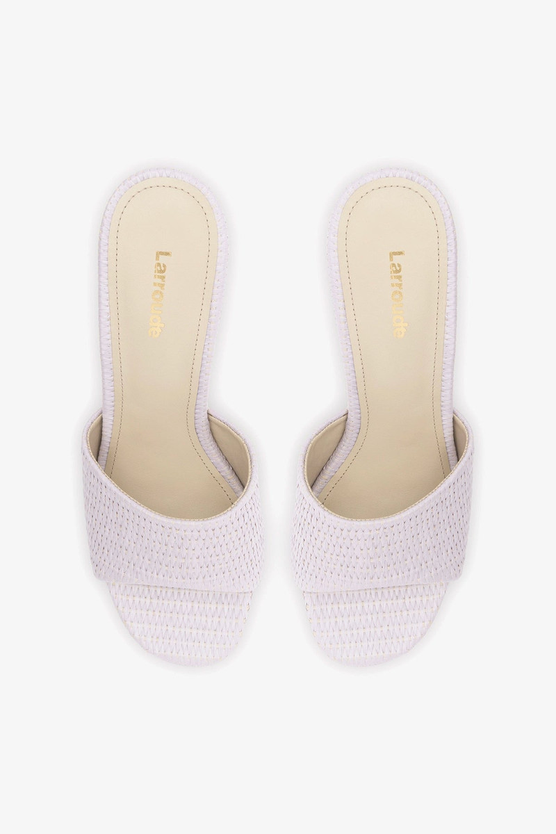Dolly Mule Lilac Raffia 7