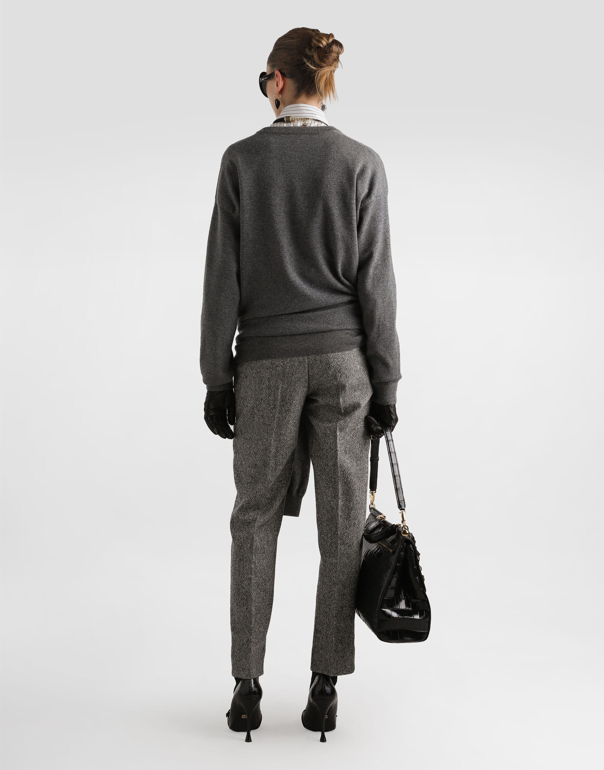 Wool trousers with dotted print - 5