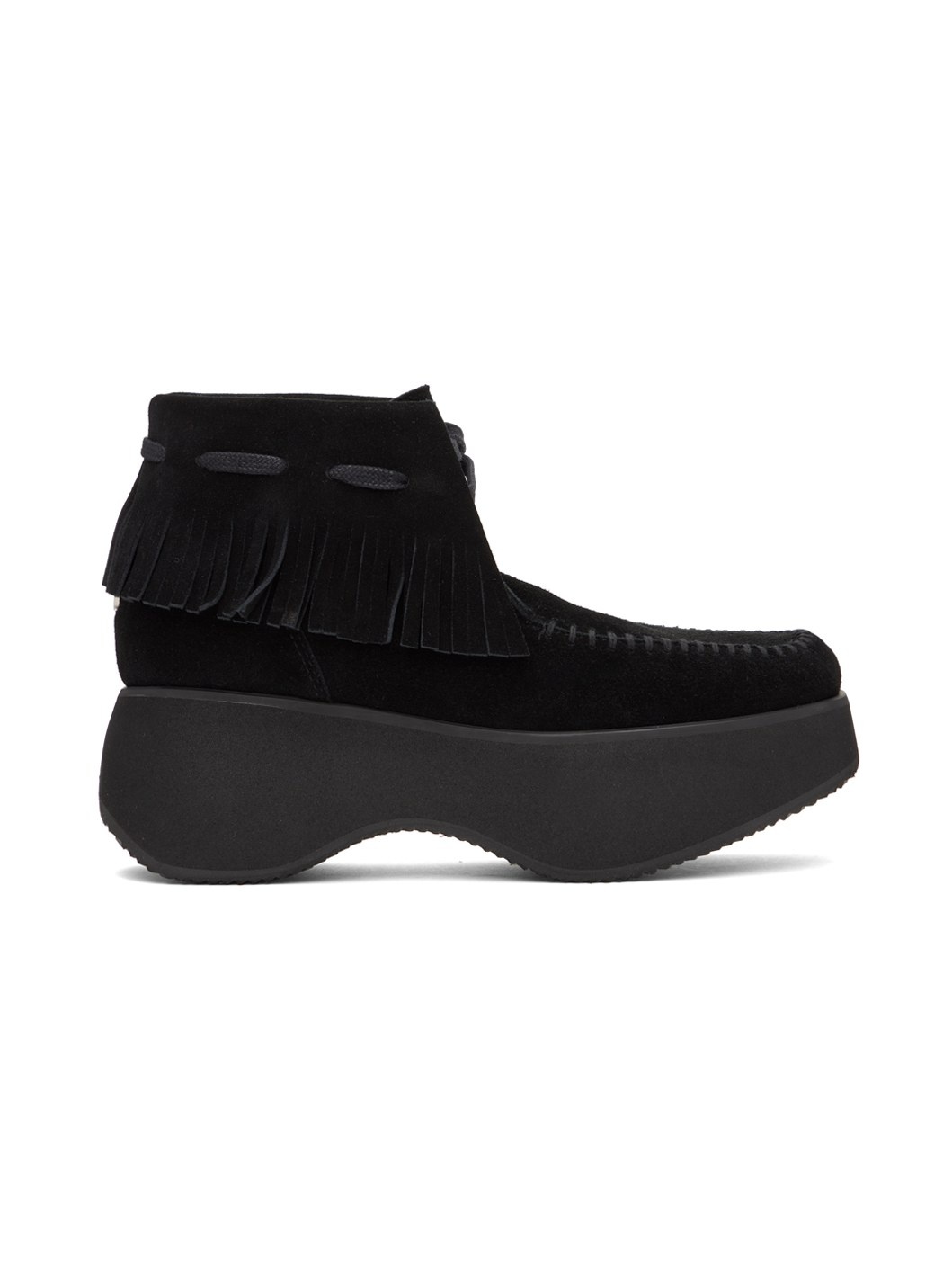 Black Fringe Boots - 1