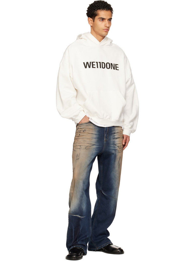 We11done White 'WE11DONE' Hoodie outlook