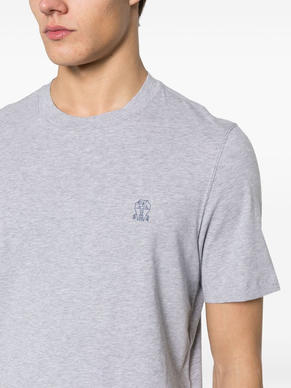 logo-print mÃ©llange T-shirt - 5