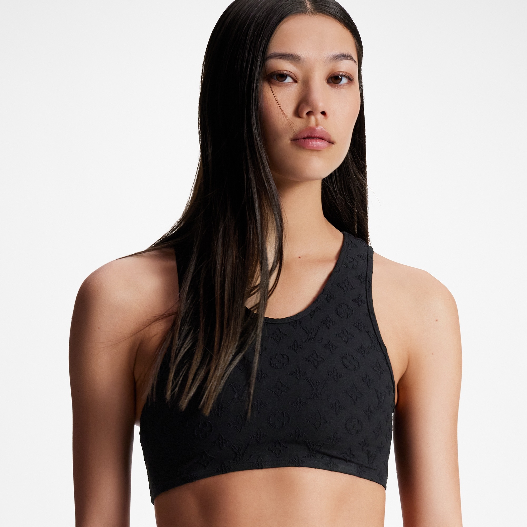 Monogram Jacquard Sporty Bikini Top - 4