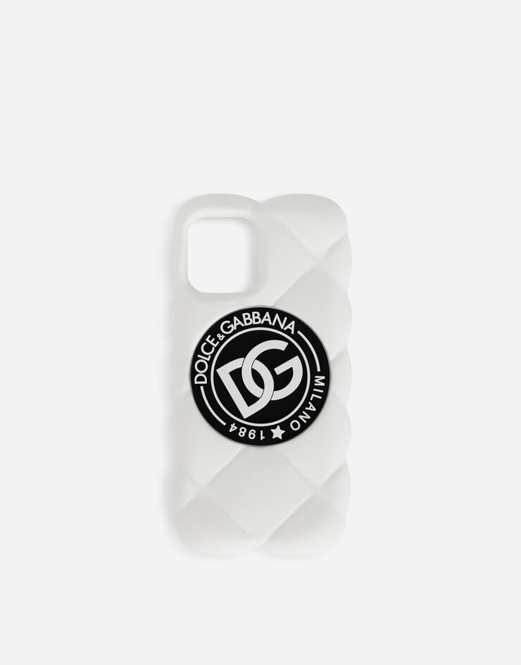 Quilted-effect rubber iPhone 12 Pro cover with DG logo - 1