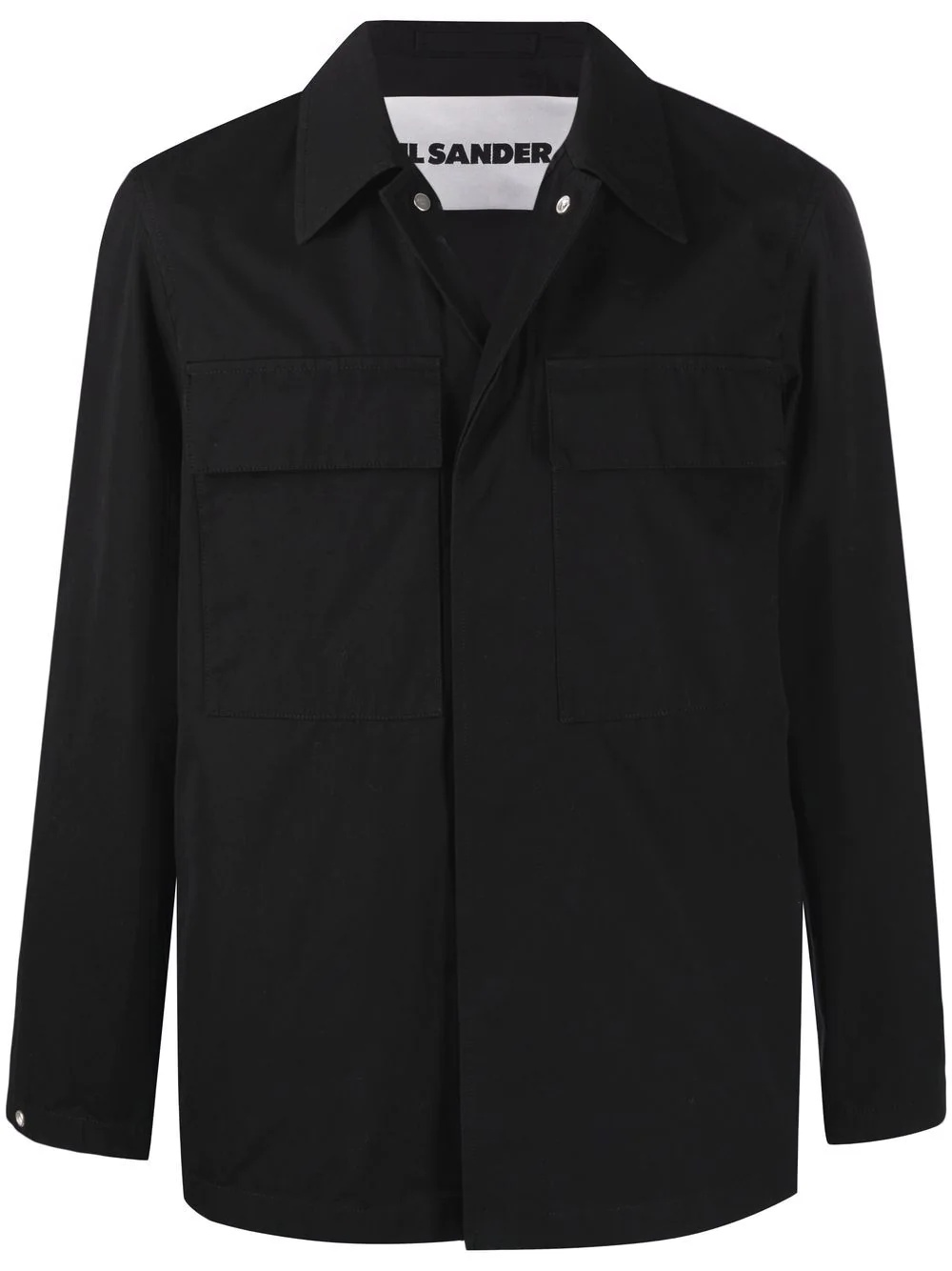 concealed-front shirt jacket - 1