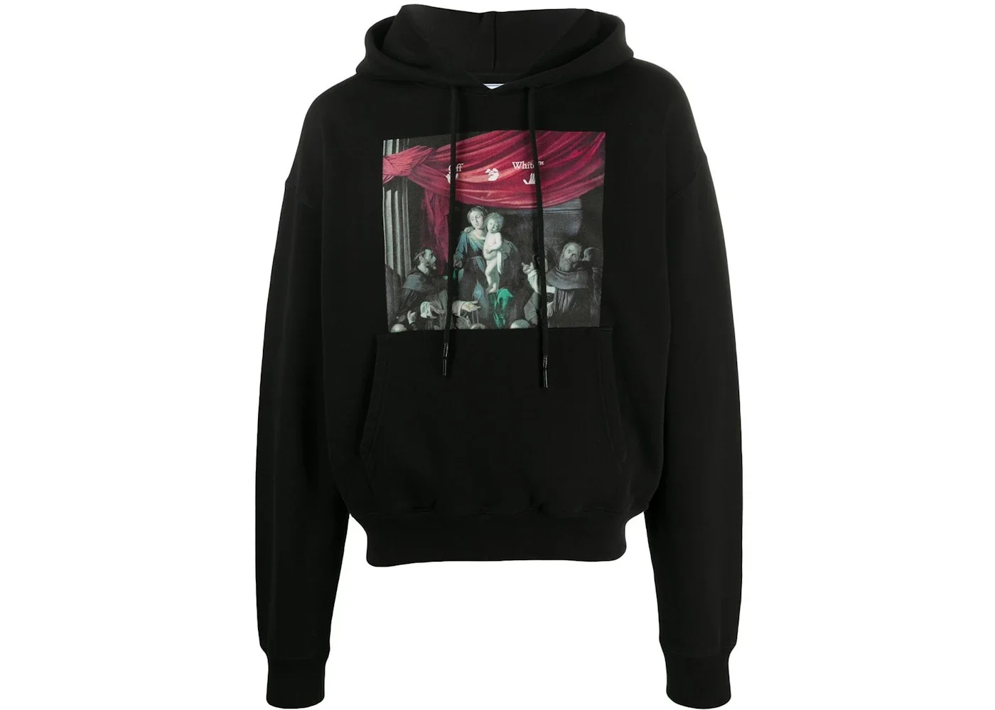 OFF-WHITE Oversize Fit Caravaggio Painting Hoodie Black/Black - 1