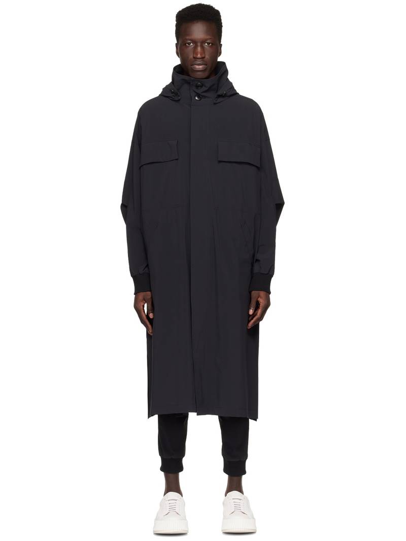 Black Water-Repellent Coat 1