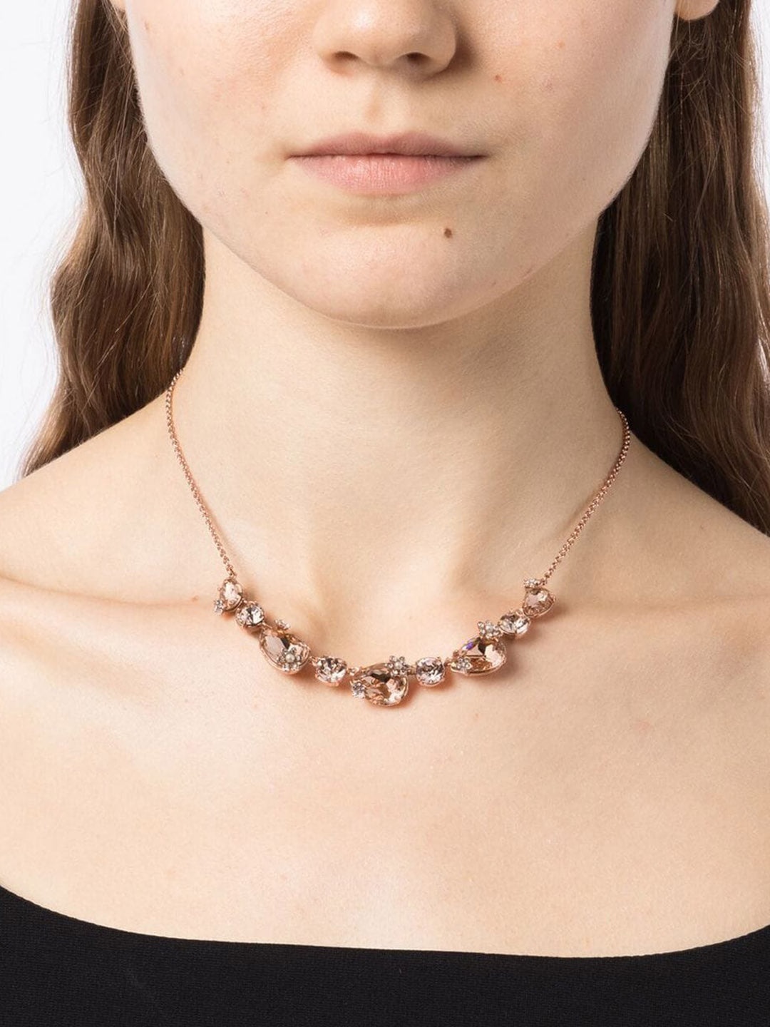 ROSE GOLD STONE NECKLACE - 2
