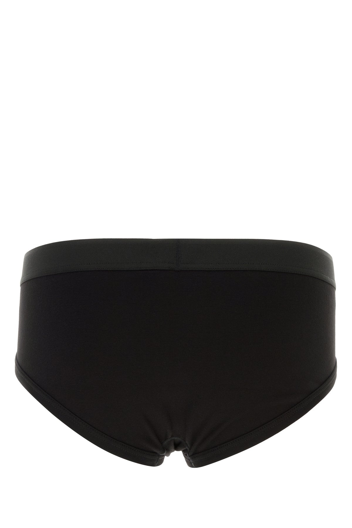 Black stretch cotton slip - 2