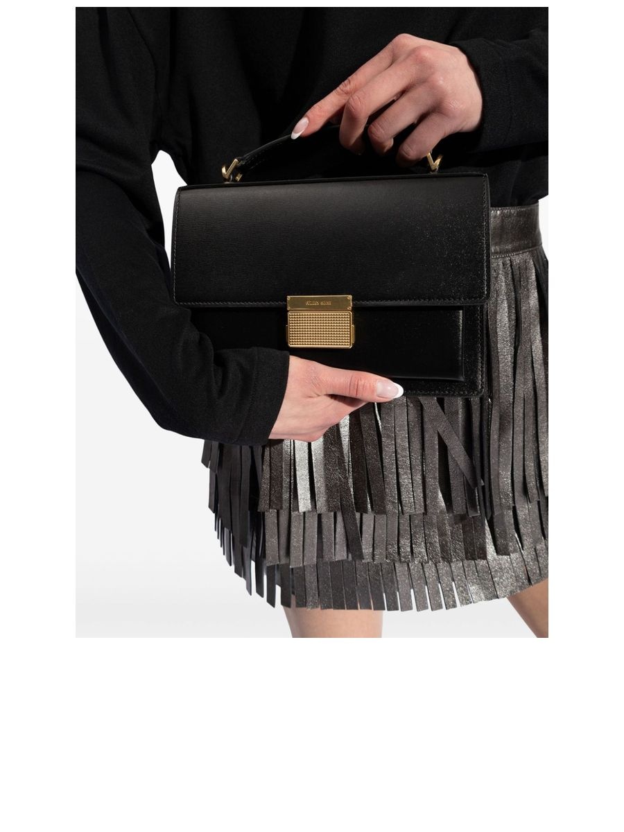 Leather Square Body Handbag - 4