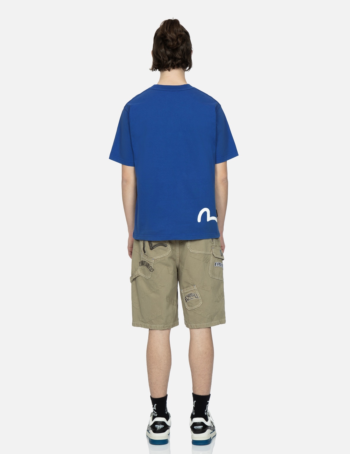 ALLOVER LOGO JACQUARD SHORTS WITH MULTIPLE POCKETS - 4
