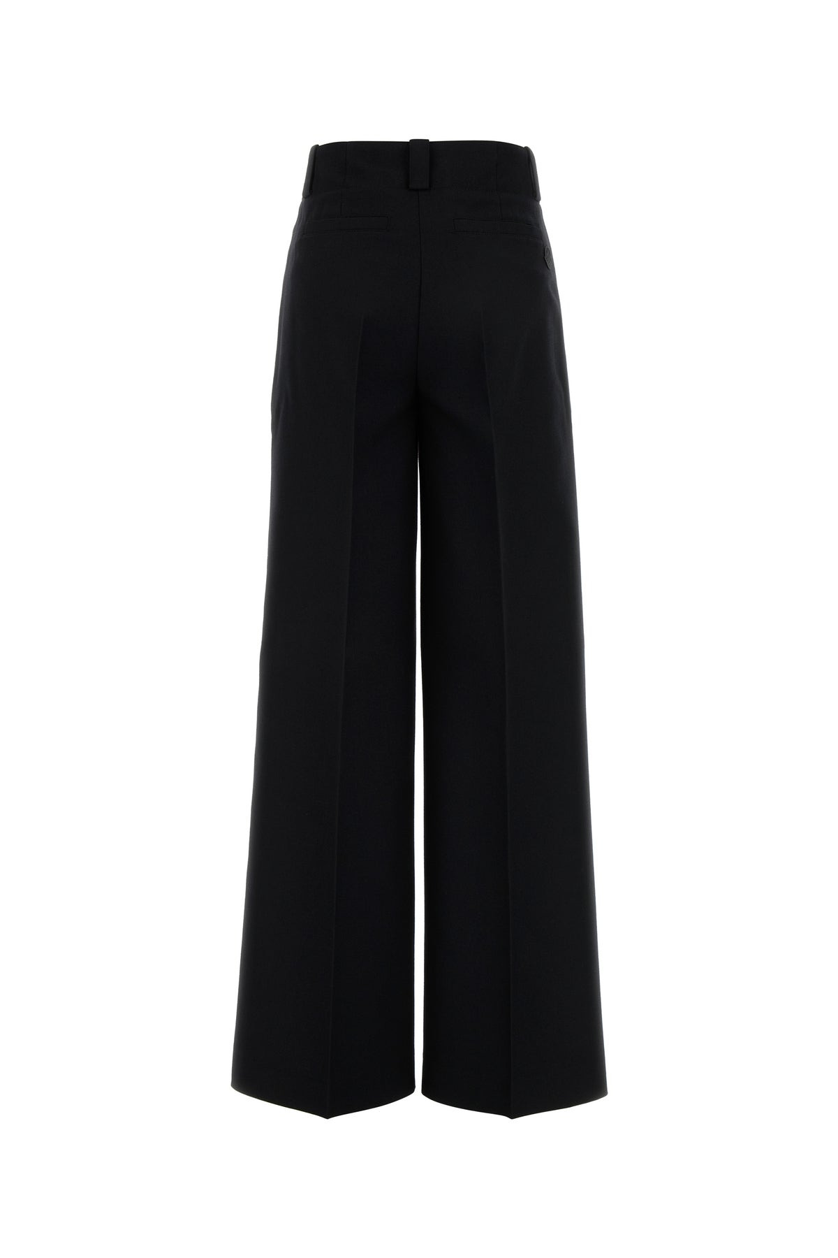 Black polyester blend palazzo pant - 2