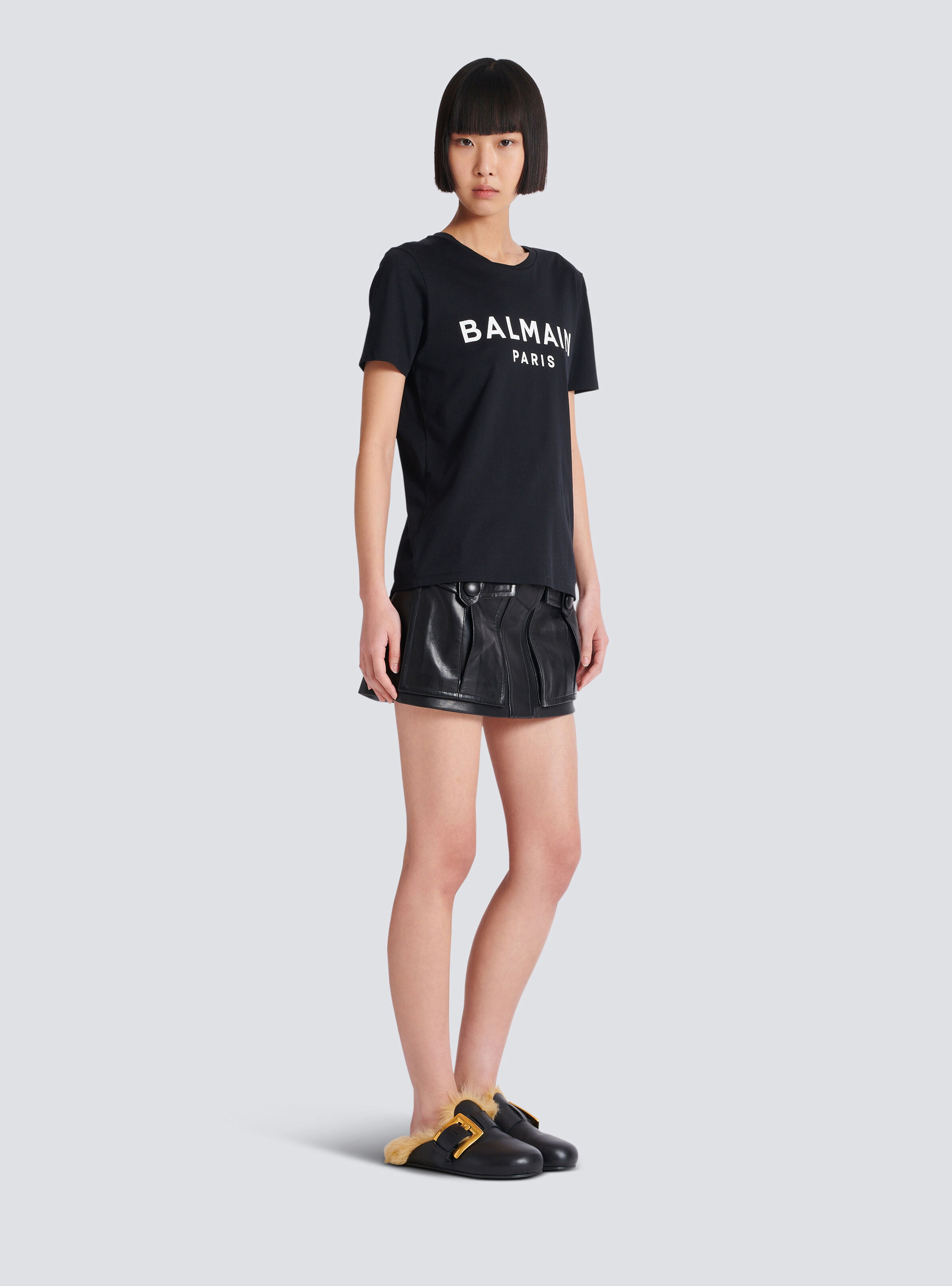 T-shirt with Balmain Paris print - 3