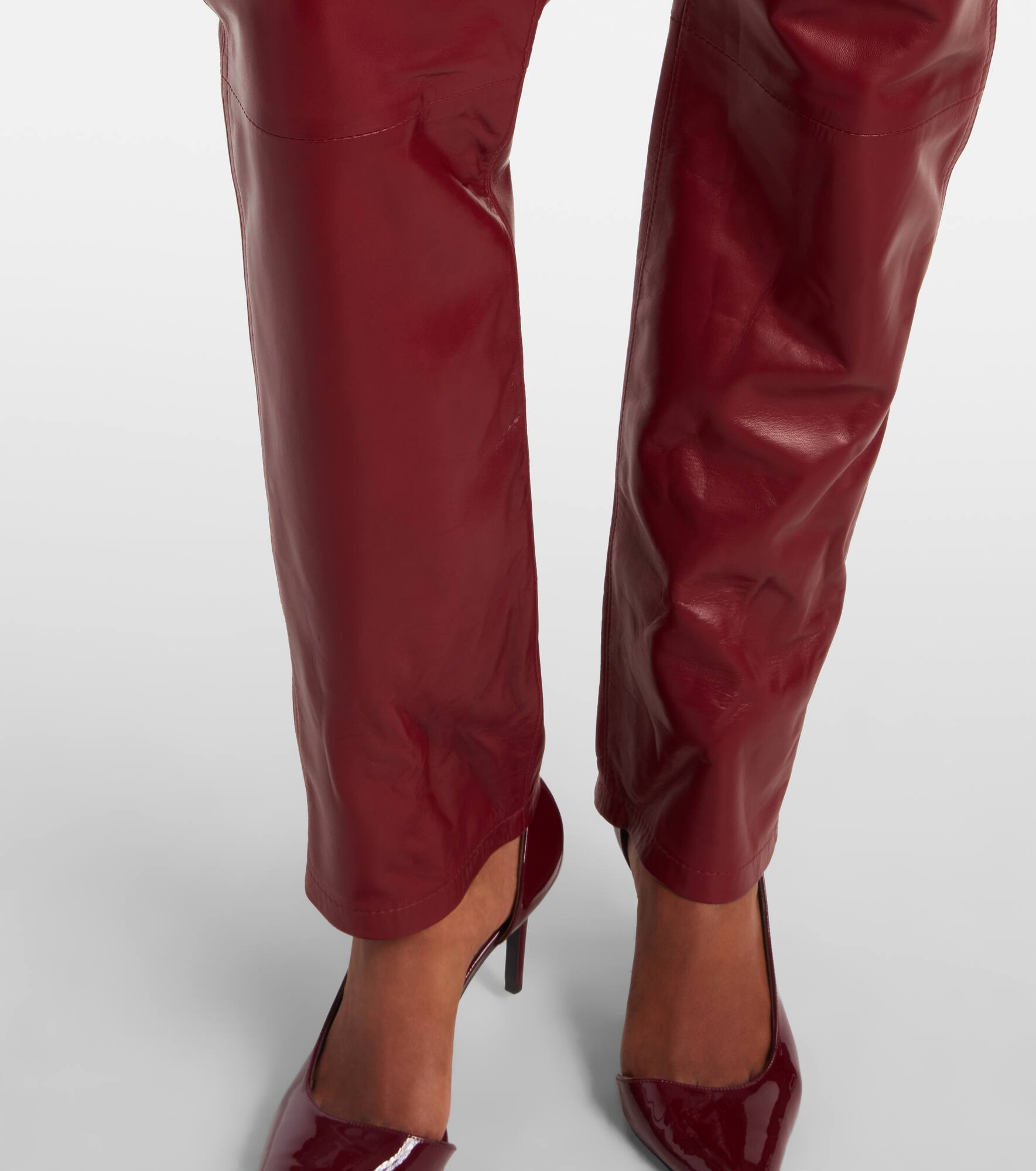 Callum leather straight pants - 5