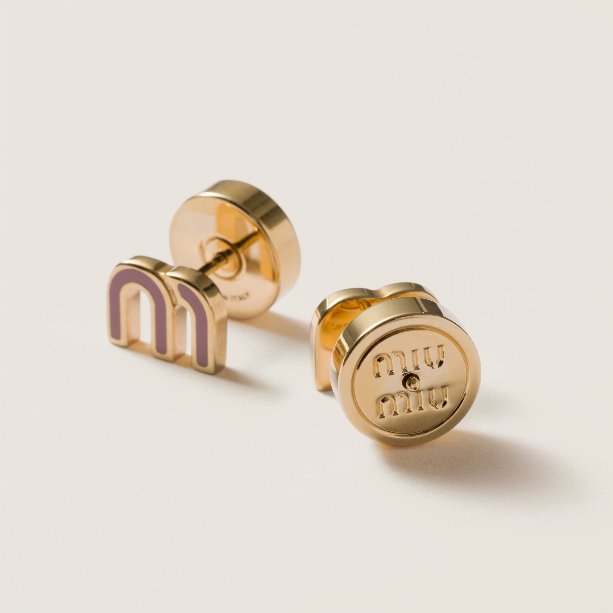 Enameled metal earrings - 2