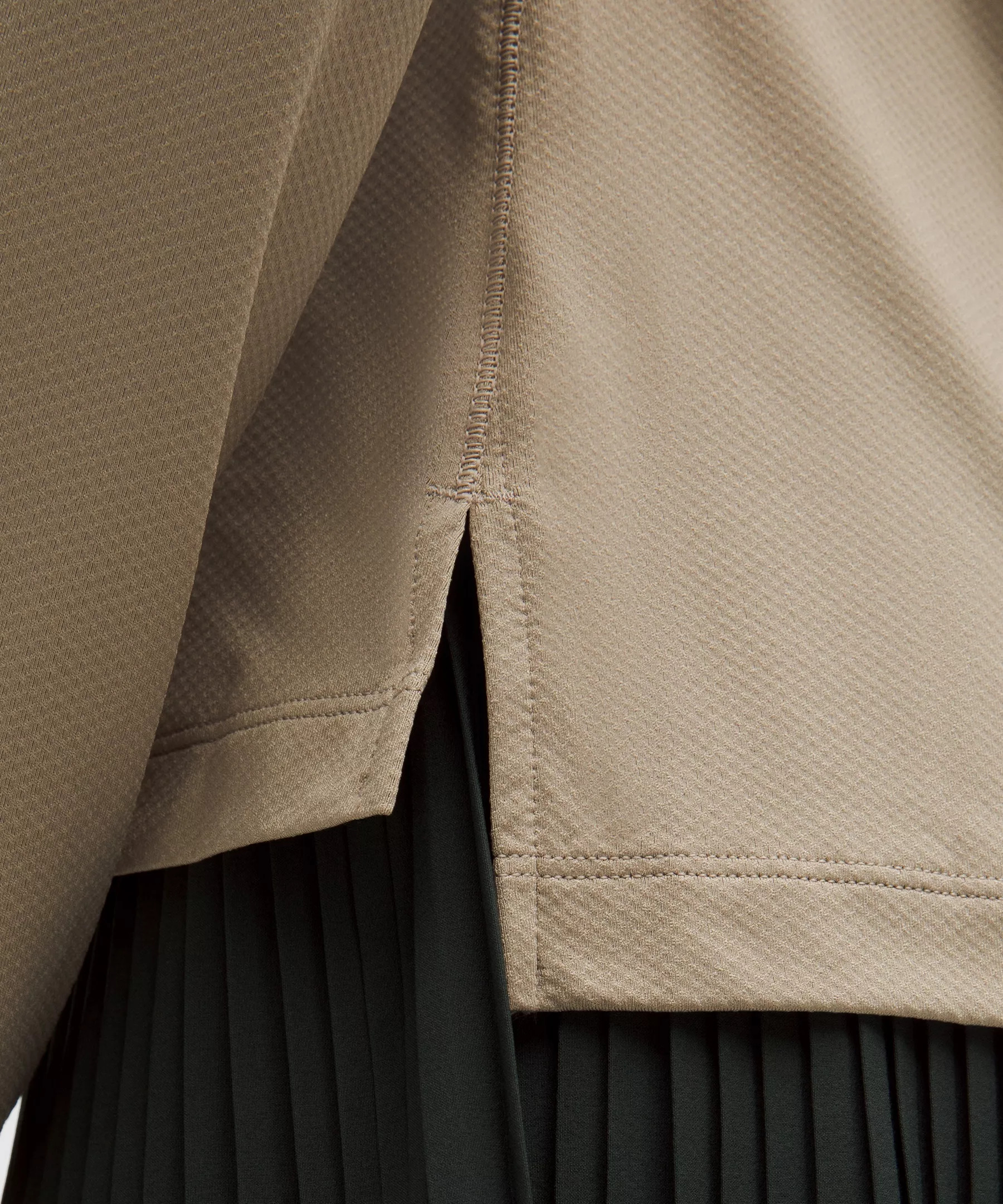 Quick-Dry Long-Sleeve Polo Shirt *Straight Hem - 5