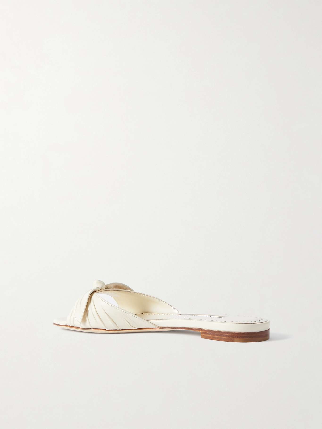 Lolloflat bow-embellished gathered leather sandals - 3