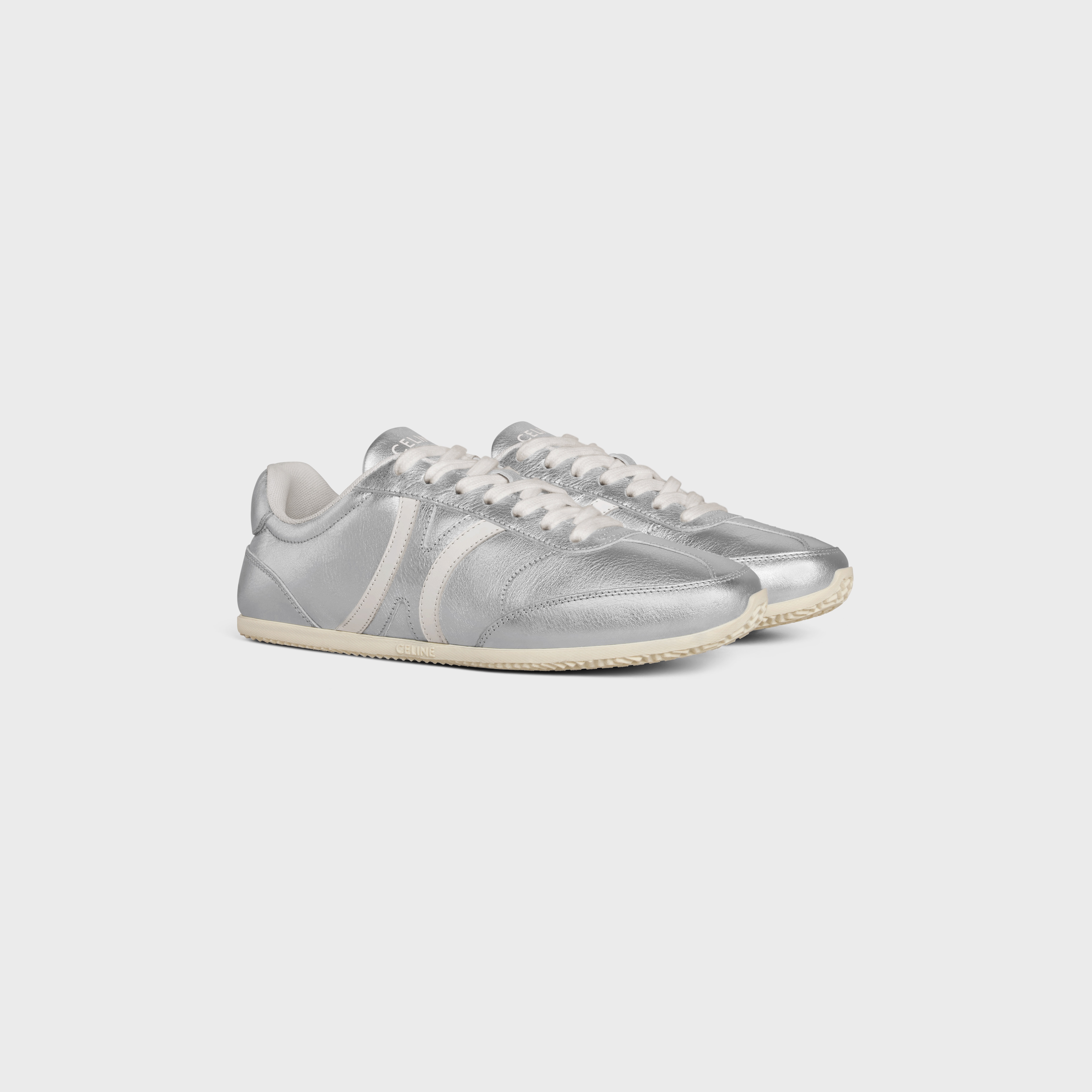 CELINE JOGGER LOW LACE-UP SNEAKER in LAMINATED CALFSKIN AND CALFSKIN - 2